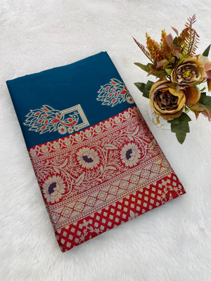 Julee Woven Paithani Pure Silk Saree(Multicolor)