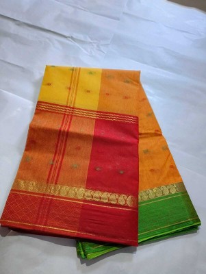 Reba saree center Self Design Tant Pure Cotton Saree(Pink, Multicolor)