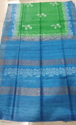 AASTHA HANDLOOM Printed Handloom Pure Silk Saree(Multicolor)