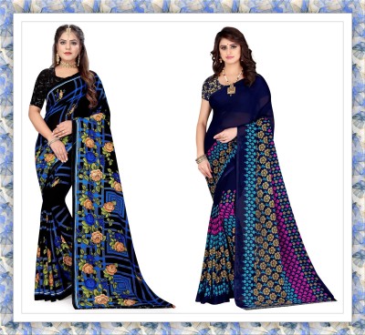 Leelavati Printed Daily Wear Georgette Saree(Multicolor)