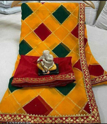 shoppingmart Floral Print Bollywood Pure Silk Saree(Yellow)