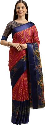 Rajnandini Printed Bollywood Art Silk Saree(Pink)