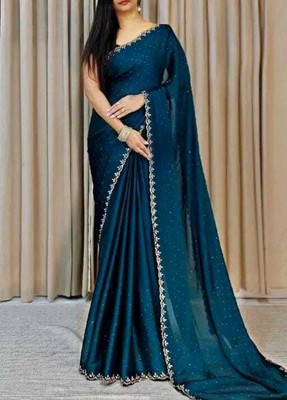 ELITEFOLIO Self Design Bollywood Net Saree(Magenta)