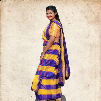 Prithvi Animal Print Handloom Tussar Silk Saree(Multicolor)