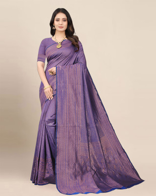 Divastri Woven Banarasi Silk Blend Saree(Blue)