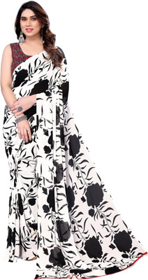 VJ FASHION Self Design Bollywood Georgette Saree(Multicolor)