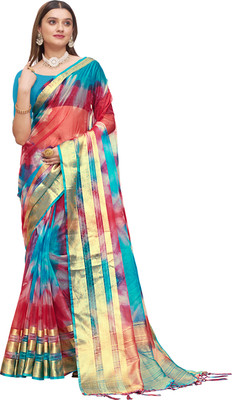 Aarunika SBT Digital Print Bollywood Art Silk Saree(Multicolor)