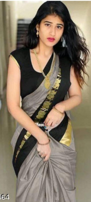 Hashir textile Striped Assam Silk Chiffon Saree(Green)