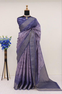 MITMAN CREATION Digital Print Bollywood Art Silk Saree(Purple)