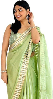 Brahmani Creation Embroidered Bollywood Georgette Saree(Light Green)
