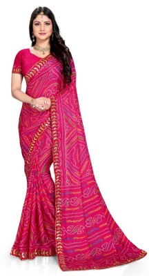 MAHALACMI FAB Printed Bollywood Art Silk Saree(Pink)