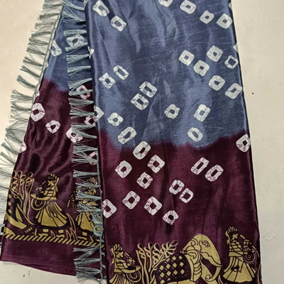Metro Textiles Printed Bandhani Art Silk Saree(Multicolor)