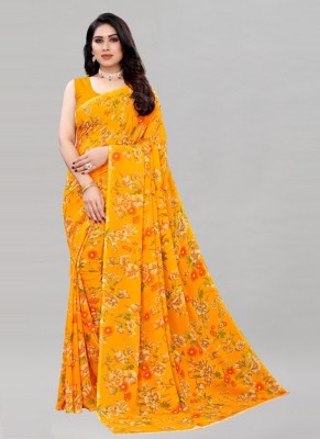 STYLEVEDA Paisley Daily Wear Georgette Saree(Orange)