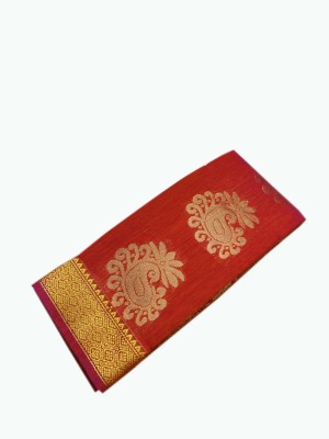 Uniqon Creations Printed Kota Doria Cotton Silk Saree(Red)