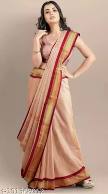 Paithani Woven Mysore Pure Silk Saree(Brown)