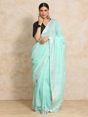 Moara Dyed Daily Wear Pure Cotton Saree(Green)