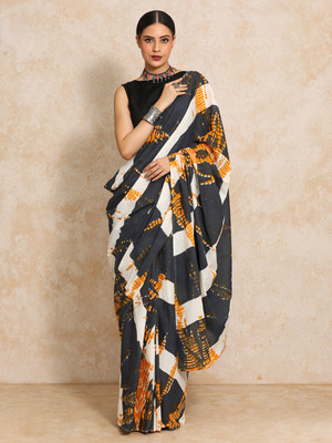 Moara Dyed Daily Wear Pure Cotton Saree(Black)