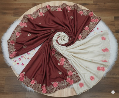 shrijamyaham Embroidered Bhagalpuri Chiffon Saree(Dark Green)