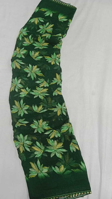 HouseOfCommon Printed Bollywood Georgette Saree(Green)