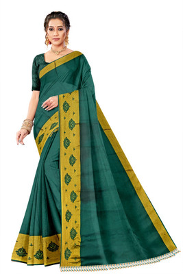 AVM SILK MILLS Embroidered Bollywood Chiffon Saree(Multicolor)