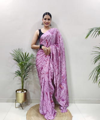 Divastri Printed Bollywood Chiffon Saree(Purple)