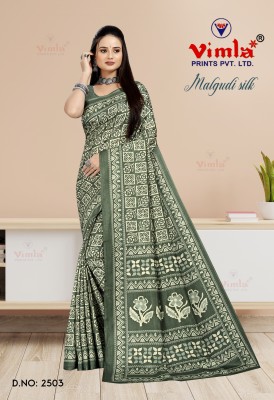 Vimla Printed Daily Wear Art Silk Saree(Light Green)