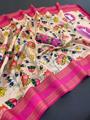 S S CREATION Woven Kanjivaram Pure Silk Saree(Pack of 2, Pink)