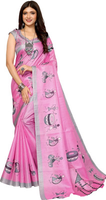 Priyashi Self Design Bollywood Art Silk Saree(Pink)