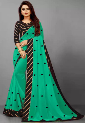 SHREE SHUBH LERIYA SAREE Printed Bollywood Georgette Saree(Green)