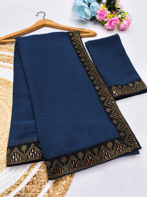 riyanshi fashion Embellished Bollywood Georgette Saree(Blue)