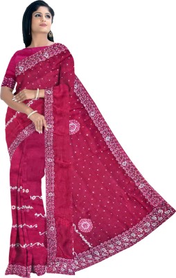 KRISNASAREE Printed Bollywood Organza Saree(Red)