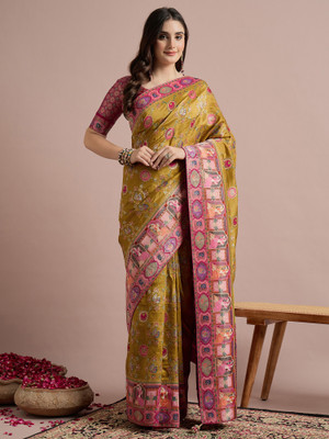Sareemall Self Design Banarasi Viscose Rayon Saree(Light Green)