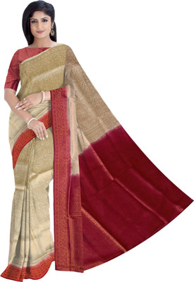 Shrimati Boutique Self Design Bollywood Silk Blend Saree(Pink, Blue)