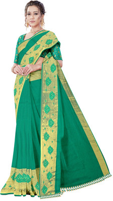 AVM SILK MILLS Embroidered Bollywood Chiffon Saree(Multicolor)