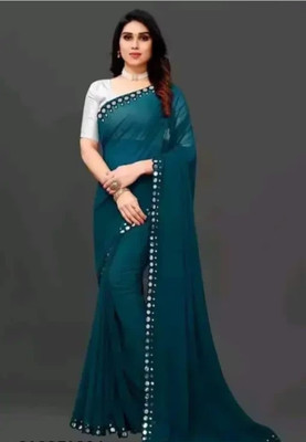 Damru trendz Digital Print Leheria Georgette Saree(Grey)