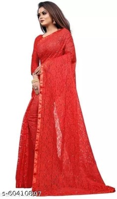 NEXA Woven Bollywood Brasso Saree(Red)