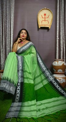 fuliahandloom Self Design Tant Cotton Silk Saree(Black)