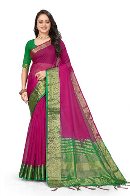 Aarunika BS Woven Bollywood Organza Saree(Multicolor)