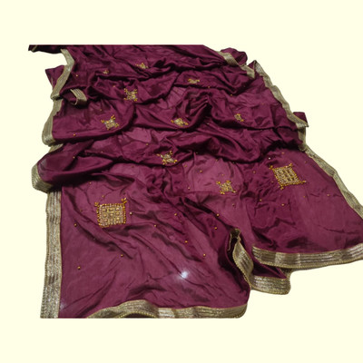 KHATRI AND SONS Embellished Bandhani Art Silk Saree(Maroon)