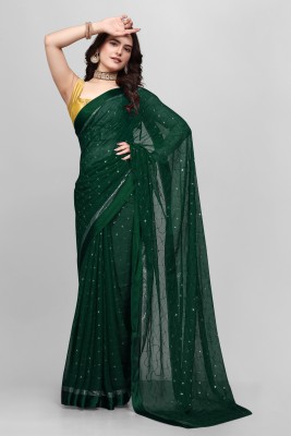 ELEGENCE FAB Self Design Daily Wear Viscose Rayon Saree(Green)