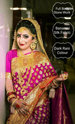 Sijileen Woven, Self Design Banarasi Silk Blend Saree(Pink)