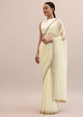 ANANT DESIGNER STUDIO Embroidered Bollywood Georgette Saree(Black)