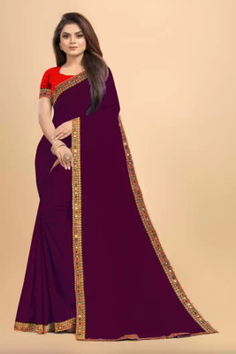 OKTAT Dyed Bollywood Georgette Saree(Maroon)