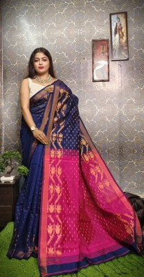 BT Textile Woven Bandhani Cotton Silk Saree(Multicolor)