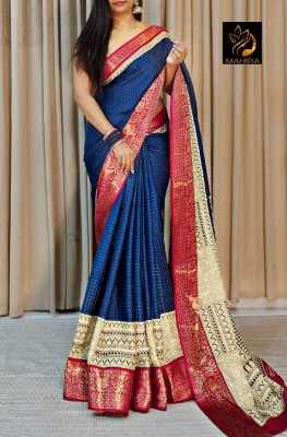 Classy Foriever Printed Bollywood Silk Blend Saree(Multicolor)