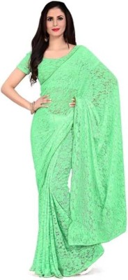 RAVINDRA KUMAR Self Design Bollywood Net Saree(Light Green)