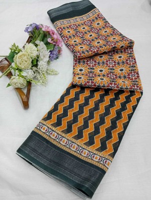 Gajal Self Design Kanjivaram Linen, Cotton Linen Saree(Yellow)