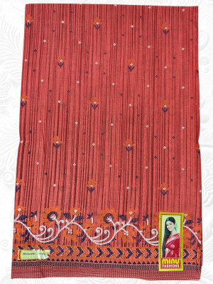 MAATARA TEXTILE AND COLLECTION Floral Print Bollywood Pure Cotton Saree(Multicolor)