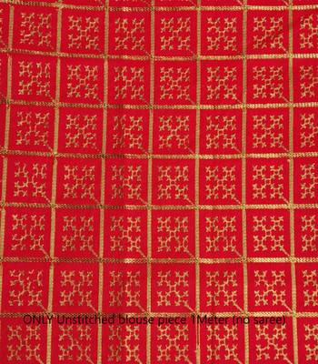 Shantuba textiles Embroidered Banarasi Silk Blend Saree(Pink)