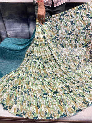 Maruti Creator Printed Bollywood Cotton Silk Saree(Multicolor)